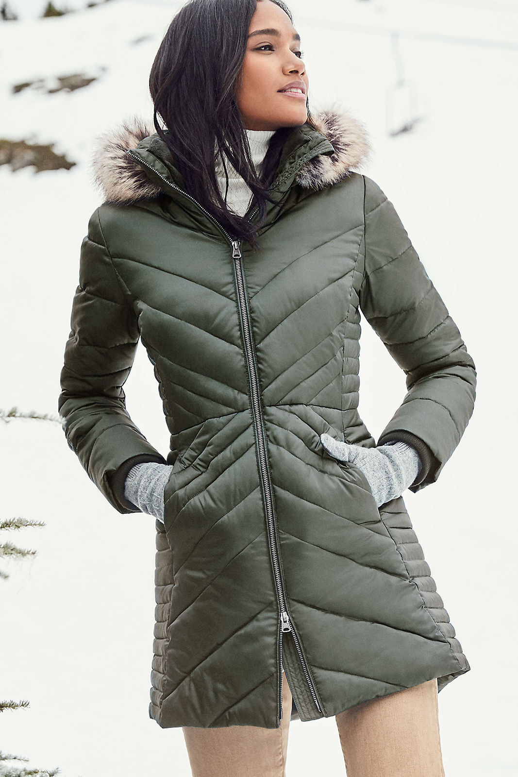 Women's Insulated Plush Lined Winter Coat, Lands' End, $219.95.